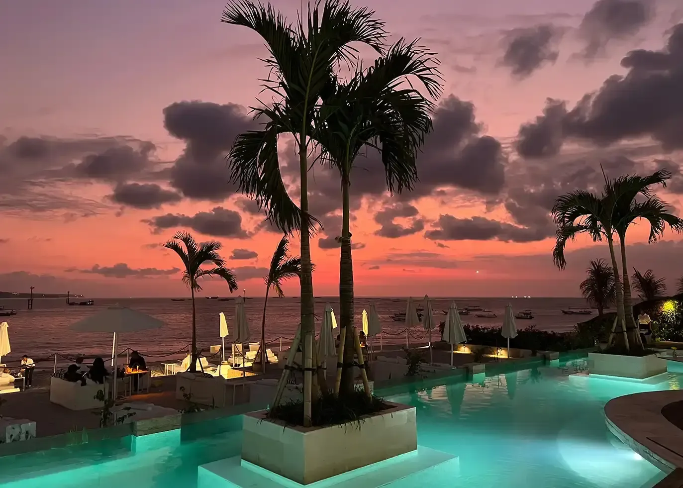 Azure Beach Club on the Jimbaran coastline