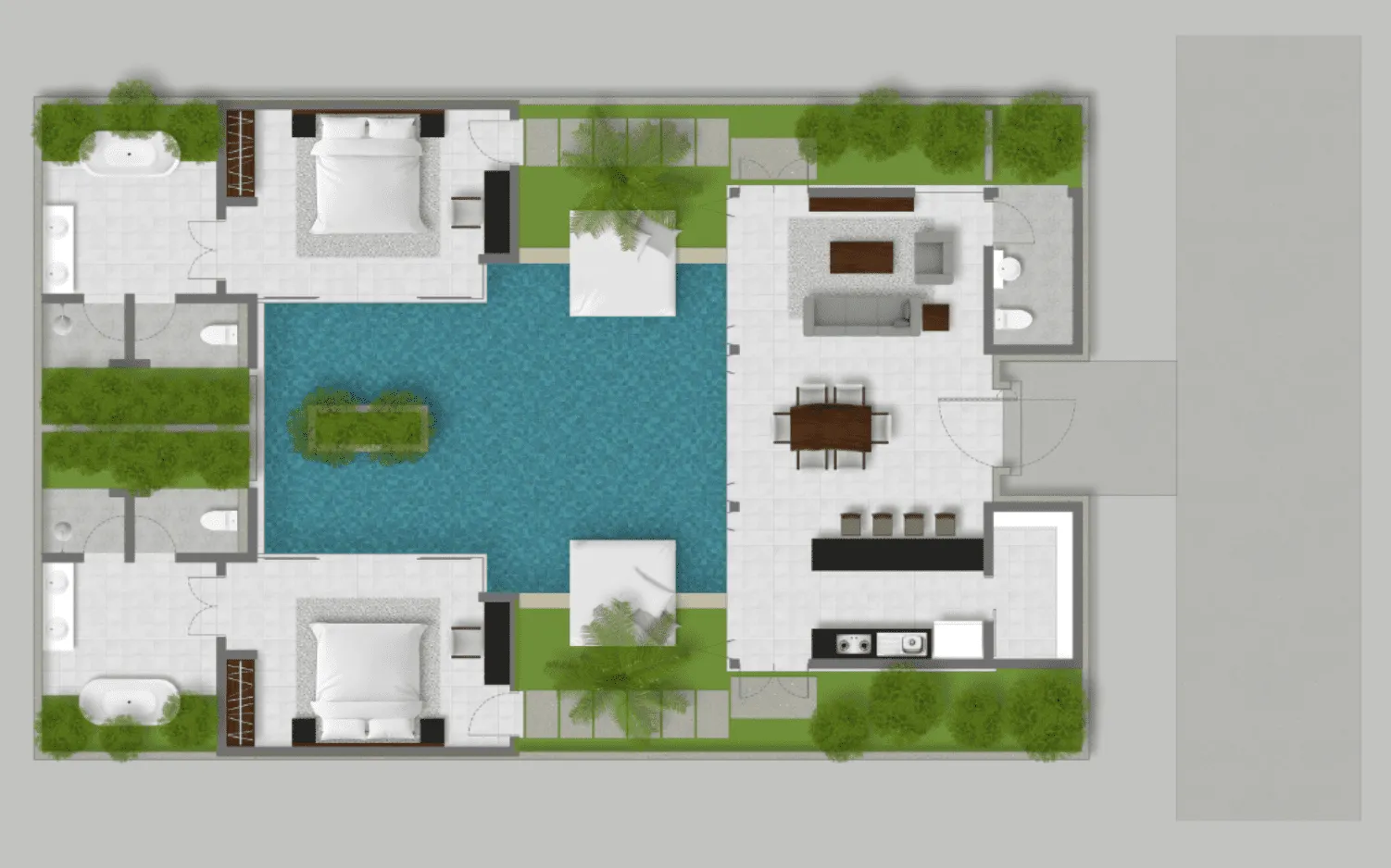 2-bedroom villa floor plan — current off-plan release