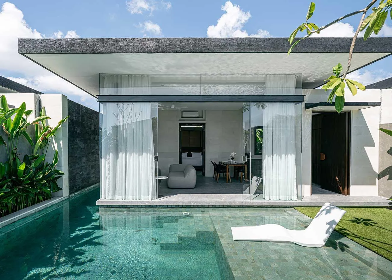 Pronoia one-bedroom villa — private pool and garden (completed Phase 1 photography)