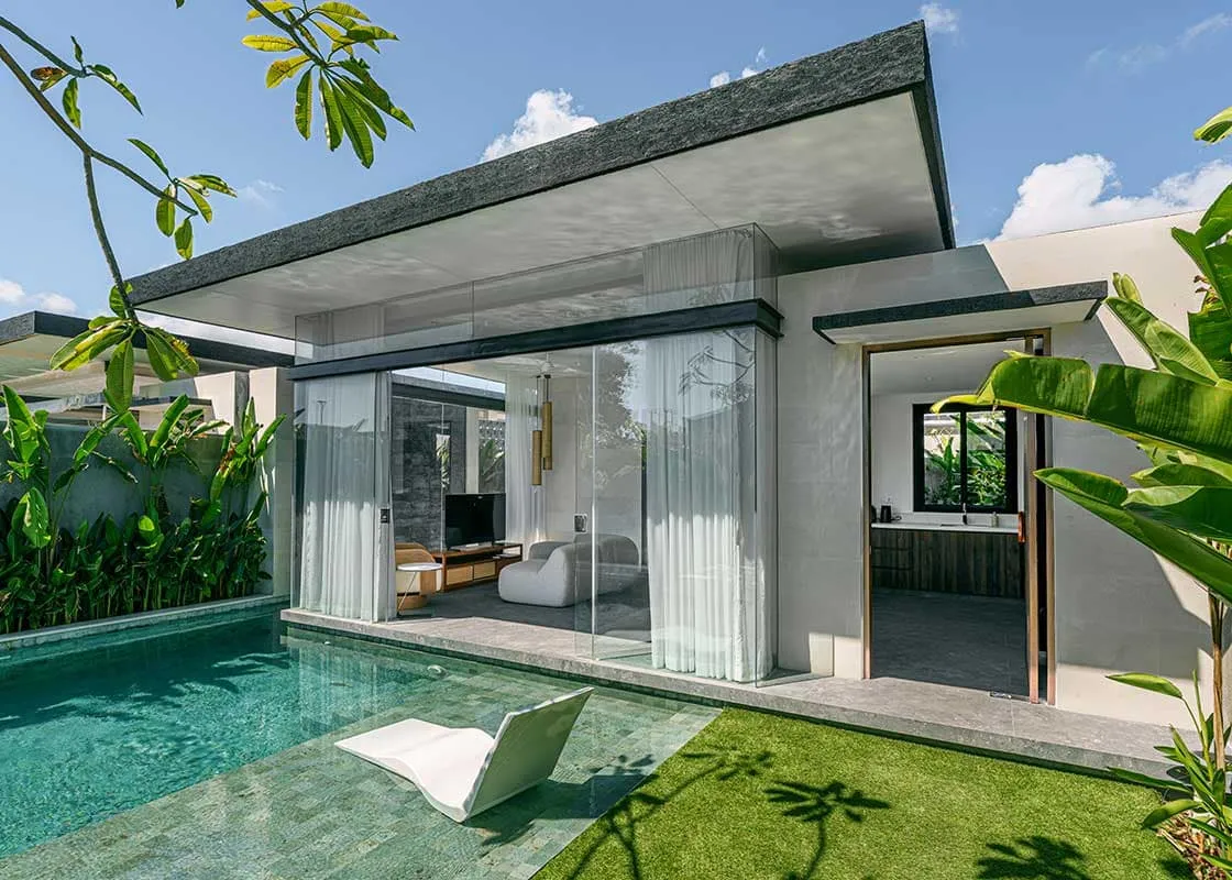 Pronoia one-bedroom villa — private pool and garden (completed Phase 1 photography)