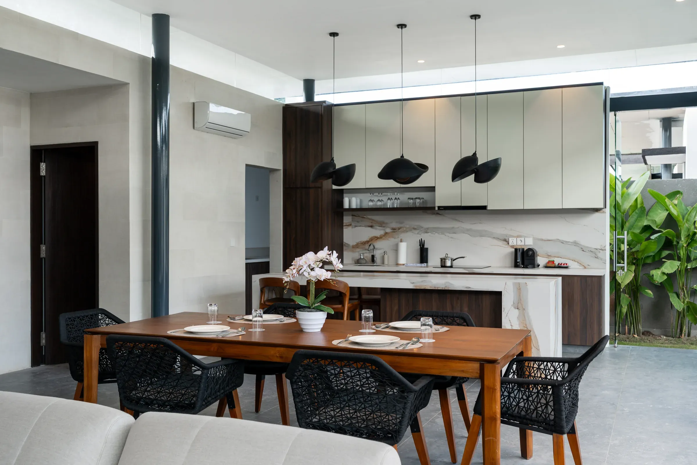 Pronoia two-bedroom villa — kitchen (completed Phase 1 photography)