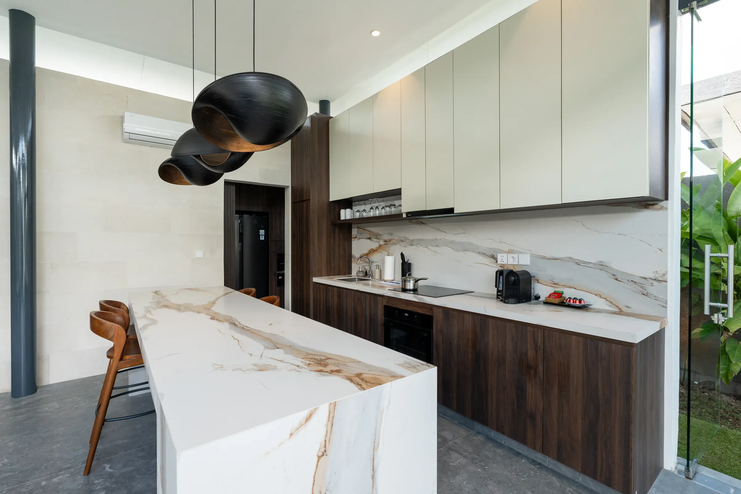 Pronoia two-bedroom villa — kitchen (completed Phase 1 photography)
